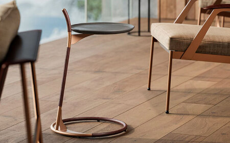 【Ritzwell】GQ SIDE TABLE　フレーム革巻きタイプ [AYG063]