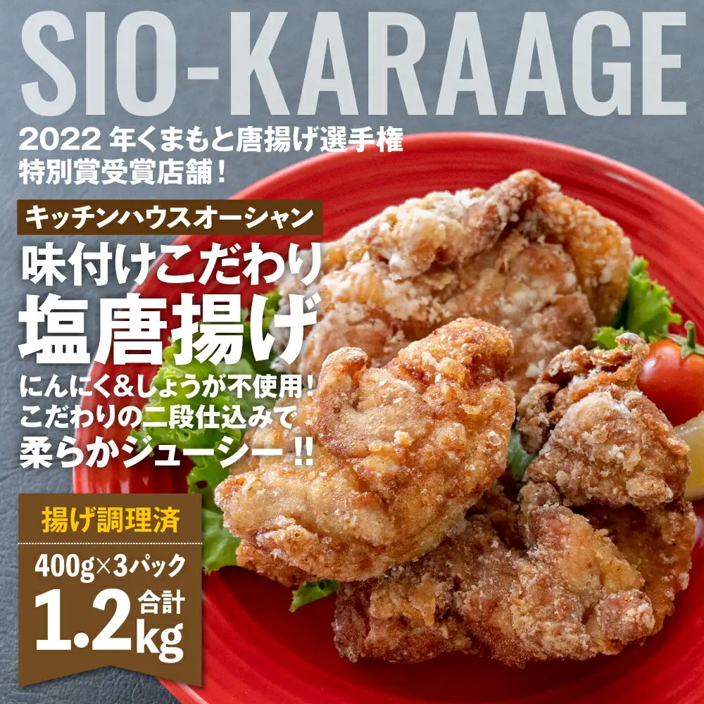 味付け こだわり 塩唐揚げ  計1.2kg ジューシー お肉 唐揚げ