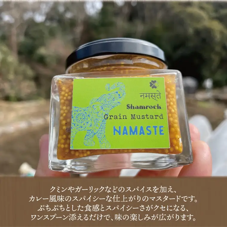 Shamrock粒マスタード（NAMASTEナマステ）3個  茨城県 水戸市（FE-106）