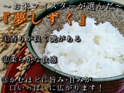 【令和7年産】【無洗米】お米マイスター厳選!!夢しずく2kg×3袋【真空パック】 086-B774