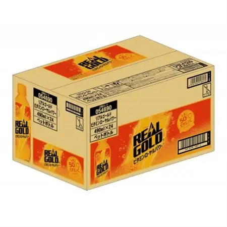 リアルゴールドビタミンローヤルパワー 490mlPET×24本_飲料・ドリンク 炭酸飲料 ジュース _【1456819】