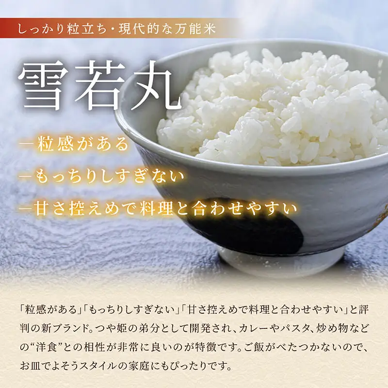 令和7年産　雪若丸 精米 5kg×1袋　庄内観光物産館