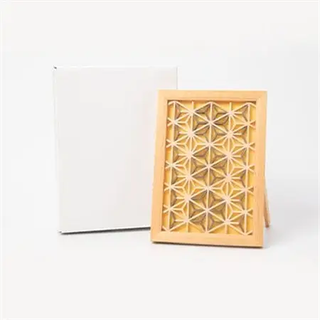 よしの組子スタンド麻の葉繋(山吹色)_雑貨     雑貨・日用品  家具・インテリア _【1439242】