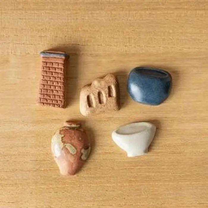 【信楽焼・明山】しがらき箸置(壺、登窯、レンガ煙突、食器、火鉢)　hashioki01 