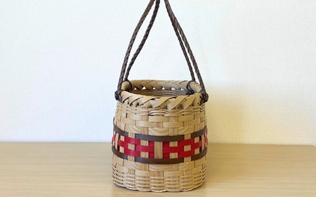 【ハンドメイド】クラフトかごバッグ ―赤色－籠 かご カゴ バッグ エコバッグ 手作り 手づくり かごバッグ カゴバック 籠バッグ かばん カバン 鞄【smo003】 