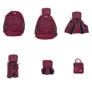 GROWHILL フォルダブルバックパック 14L ワイン ／ ジェイクリエイト 軽量 コンパクトサブバック 登山 鞄 アウトドア ギフト 奈良県 田原本町