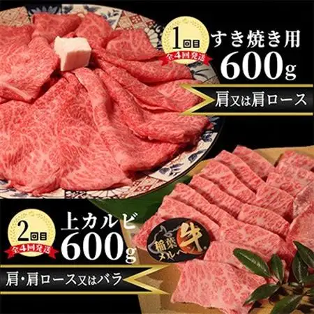 【2ヵ月毎定期便】稲葉メルヘン牛食べ比べ【贅沢セット】全4回【配送不可地域：離島・北海道・沖縄県・東北・中国・四国・九州】【4004673】