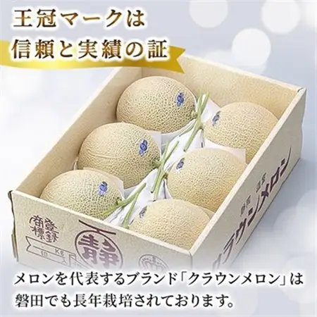 【通年出荷】クラウンメロン(白等級)6玉入_メロン 高級 ギフト_【配送不可地域：離島・北海道・沖縄県】【1416427】