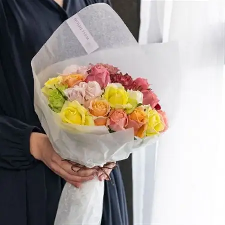ホシファームのフレッシュブーケ　カラフル30本_花・観葉植物  花 _【配送不可地域：離島・北海道・沖縄県】【1433400】