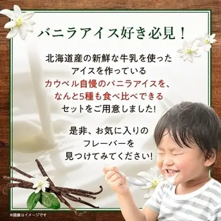 新鮮濃厚ミルク バニラ5種食べ比べセット 12個入_アイス アイスクリーム 北海道 大樹町 ジェラート スイーツ デザート 人気 美味しい バニラアイス ご当地_【配送不可地域：離島】【1462504】