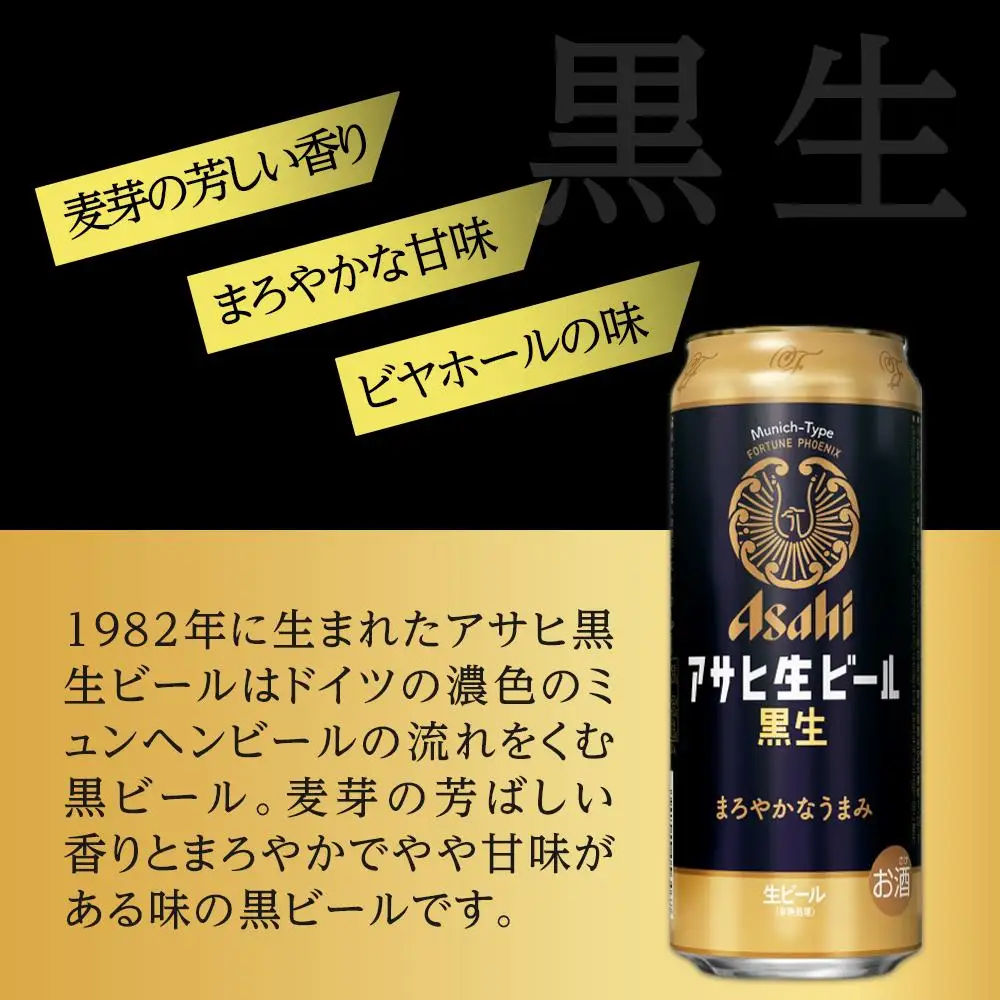 ビール アサヒ 黒生 生ビール 500ml 24本