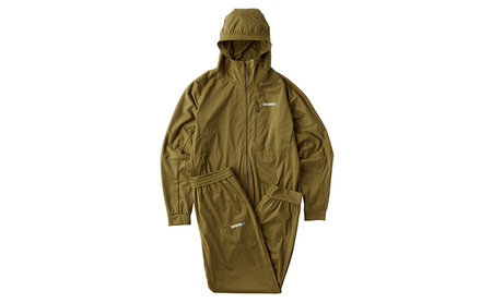 zauna suit / ザウナスーツ　KHAKI　カーキ　着るサウナ ファッション デトックスウェア Ag素材 保温性 セットアップ 静音性 軽量性  Ｓ