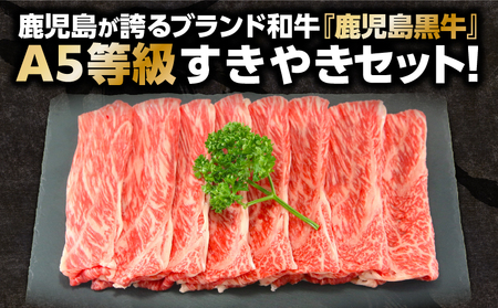 「 JA の お肉屋さん 」A5等級！鹿児島黒牛 すきやきセット（ 計600g ） K234-002 肉 牛肉 冷凍