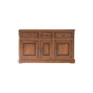 旭川家具 山室家具製作所 OAK(オーク)35 No.5 サイドボード 【 国産 無垢 インテリア 木製 欧風 アンティーク調 収納 キャビネット サイドボード リビングボード 北海道 】 _02118