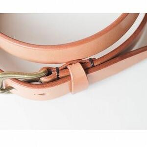 【minca】栃木レザーの希少な「ハーネスレザー」使用の贅沢な1枚革のレザーベルト/タン(生成)/幅35mm　HL-B02/TAN【34インチ 86.5cm】【小物 ファッション 人気 おすすめ 】