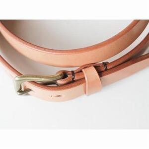 【minca】栃木レザーの希少な「ハーネスレザー」使用の贅沢な1枚革のレザーベルト/タン(生成)/幅30mm　HL-B01/TAN【38インチ 96.5cm】【小物 ファッション 人気 おすすめ 】