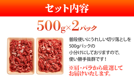 博多和牛切り落とし 1kg(500g×2p） お取り寄せグルメ お取り寄せ 福岡 お土産 九州 福岡土産 取り寄せ グルメ 福岡県