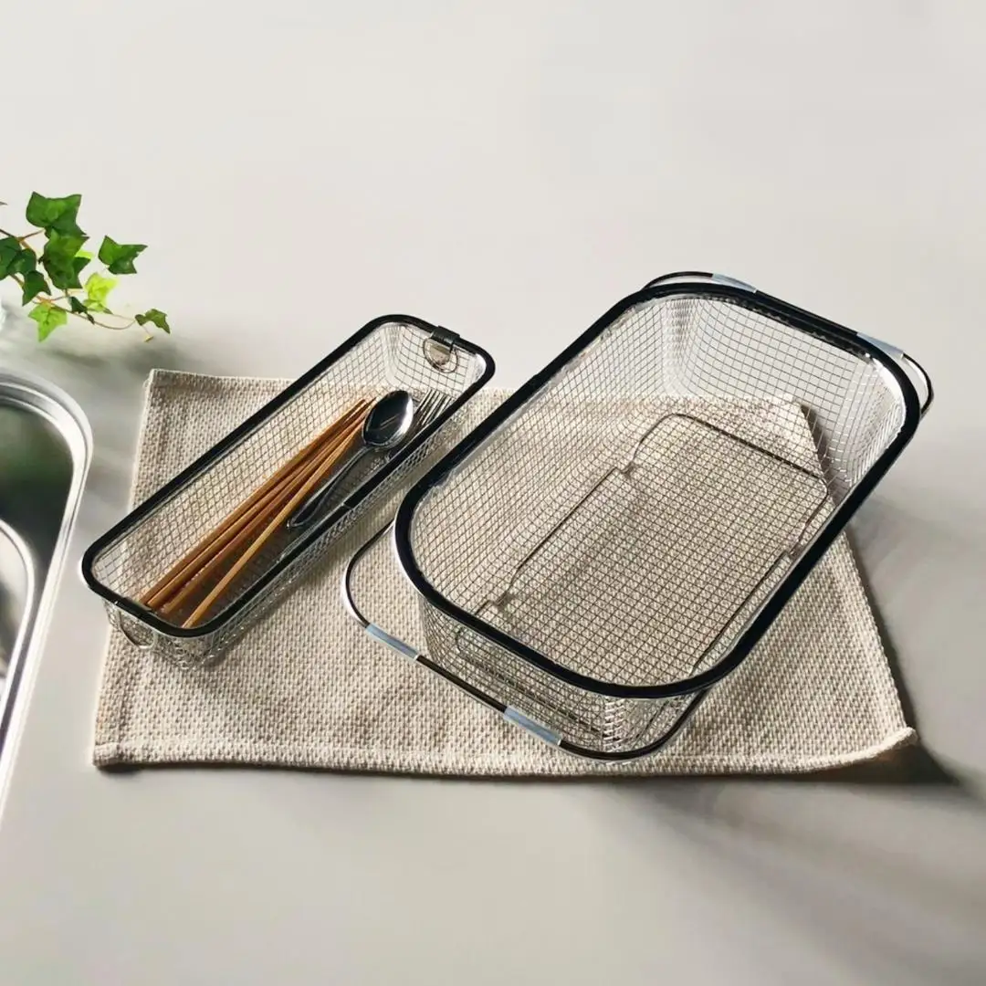 すっきり暮らす水切りかご 深型シンク渡しタイプ ＋ スリム セット 燕三条製 伸縮 水切り キッチン用品 キッチン整理 キッチン収納 bwsSELECTION [ビーワーススタイル]【017S047】