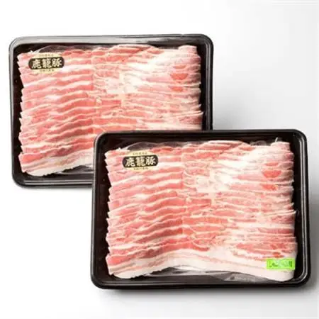 鹿籠豚しゃぶしゃぶ用【合計1kg】 枕崎産黒豚 B3-8_肉 すき焼き 豚肉 すきやき スキヤキ  肉 しゃぶしゃぶ 豚肉 豚しゃぶ  肉 焼肉 豚肉 やきにく ヤキニク バーベキュー  肉  豚肉 _【配送不可地域：離島】【1166989】