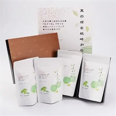 「天然玉露あさつゆ」緑茶ティーバッグ(5g×25P)×4袋　水出し・お湯両用タイプ A4-1_鹿児島茶 緑茶 かごしま茶 一番茶 特上 煎茶 セット 人気 茶葉 香り高い 深い味わい お茶 旨み 甘み 国産 お取り寄せ 茶 鹿児島県 枕崎市 送料無料_【配送不可地域：離島】【1439990】