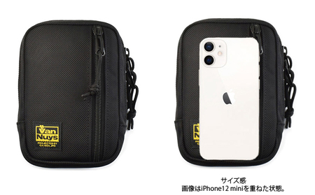 VanNuys 薄型サブポケット／Type-A ウエストバッグ 多機能ウエストバッグ 収納多数 ヒップバッグ  帆布 バンナイズ ファッション カバン 