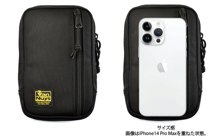 VanNuys 薄型サブポケット／Type-C ウエストバッグ 多機能ウエストバッグ 収納多数 ヒップバッグ  帆布 バンナイズ ファッション カバン 