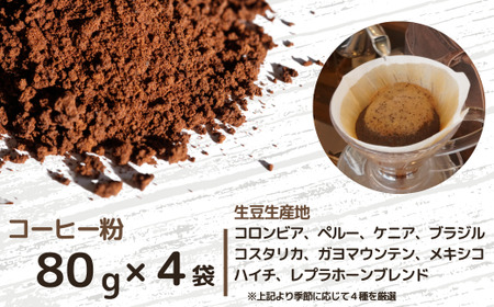 コーヒー 自家焙煎珈琲屋 カフェ・レプラホーン アソート(粉) ｜｜ コーヒー 草加市
