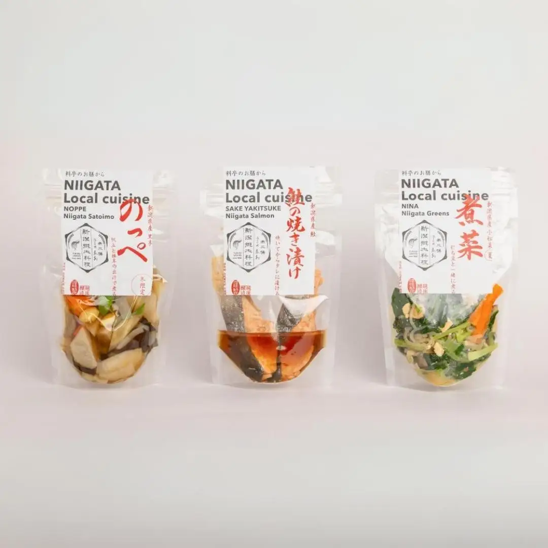 新潟郷土料理 詰め合わせ （銀鮭焼き漬け2切170g / 煮菜300g / のっぺ300g） [老舗割烹料亭 遊亀楼魚兵]【012S084】
