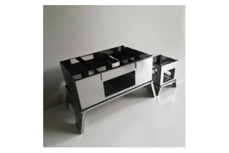 [S／Lサイズ] セット販売 焚き火台 囲 艶消し 2トーン ネーム ビニールケース付 [2576]