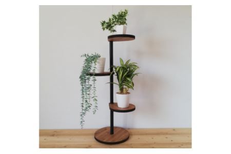 しずくのスタンドシェルフ 3段タイプ ブラウン（天然木／完成品） [0964]