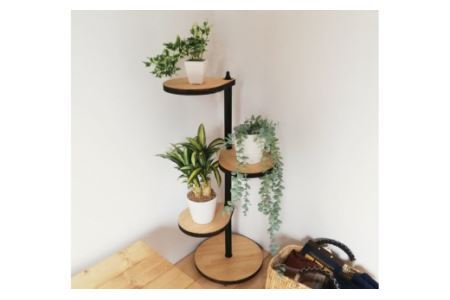 しずくのスタンドシェルフ 3段タイプ ナチュラル（天然木／完成品） [0977]