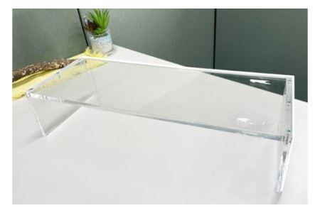 アクリル製 パソコン モニター台 幅520mm×奥行220mm×高さ100mm [藤中産業 大阪府 守口市] [2570]