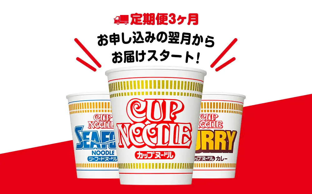 【定期便3か月】日清ヌードル3種セット 各1箱（20食）合計3箱