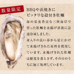 訳あり 冷凍 殻付き牡蠣 3kg 加熱用 三陸産 牡蠣