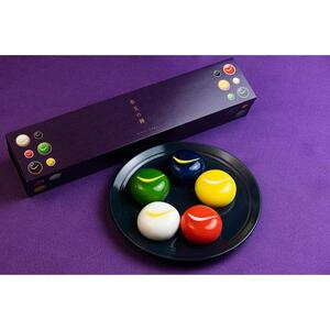 「水玉の陣」 - Gift Box 5 piece -　【お菓子・チーズケーキ・水玉の陣・5個・宝石・上品・華やか・スイーツ・クリームチーズ・ブルーベリー・ゆず・ずんだ地元食材】