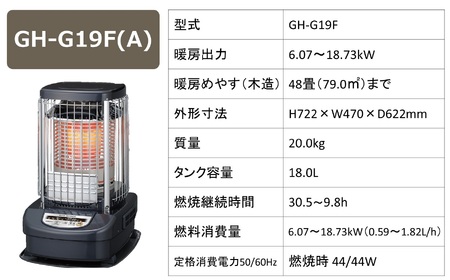 【期間・数量限定】コロナ石油ストーブ（業務用タイプ） ブルーバーナ 48～66畳用 型式GH-G19F(A) [ZU059]