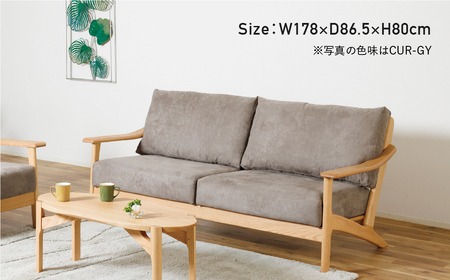 Ritz（リッツ）3人掛けソファ オーク材 飛騨の家具 イバタインテリア[Q2318]LSO-235