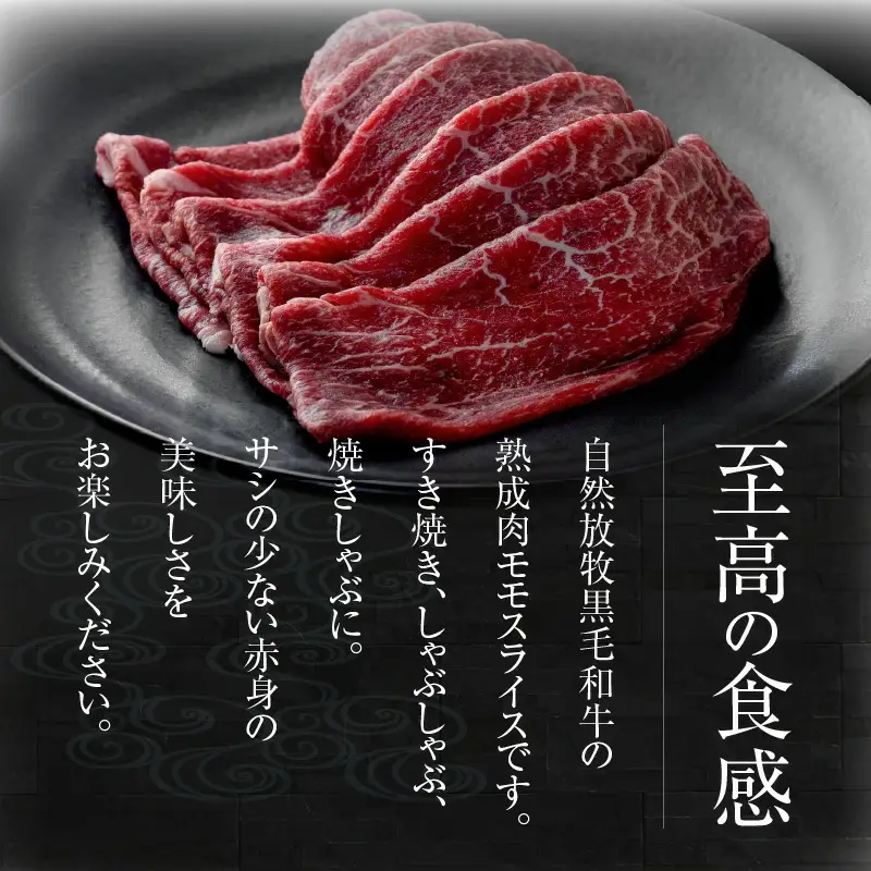 八崎牛の熟成モモスライス約250g×2 N0105-YC626