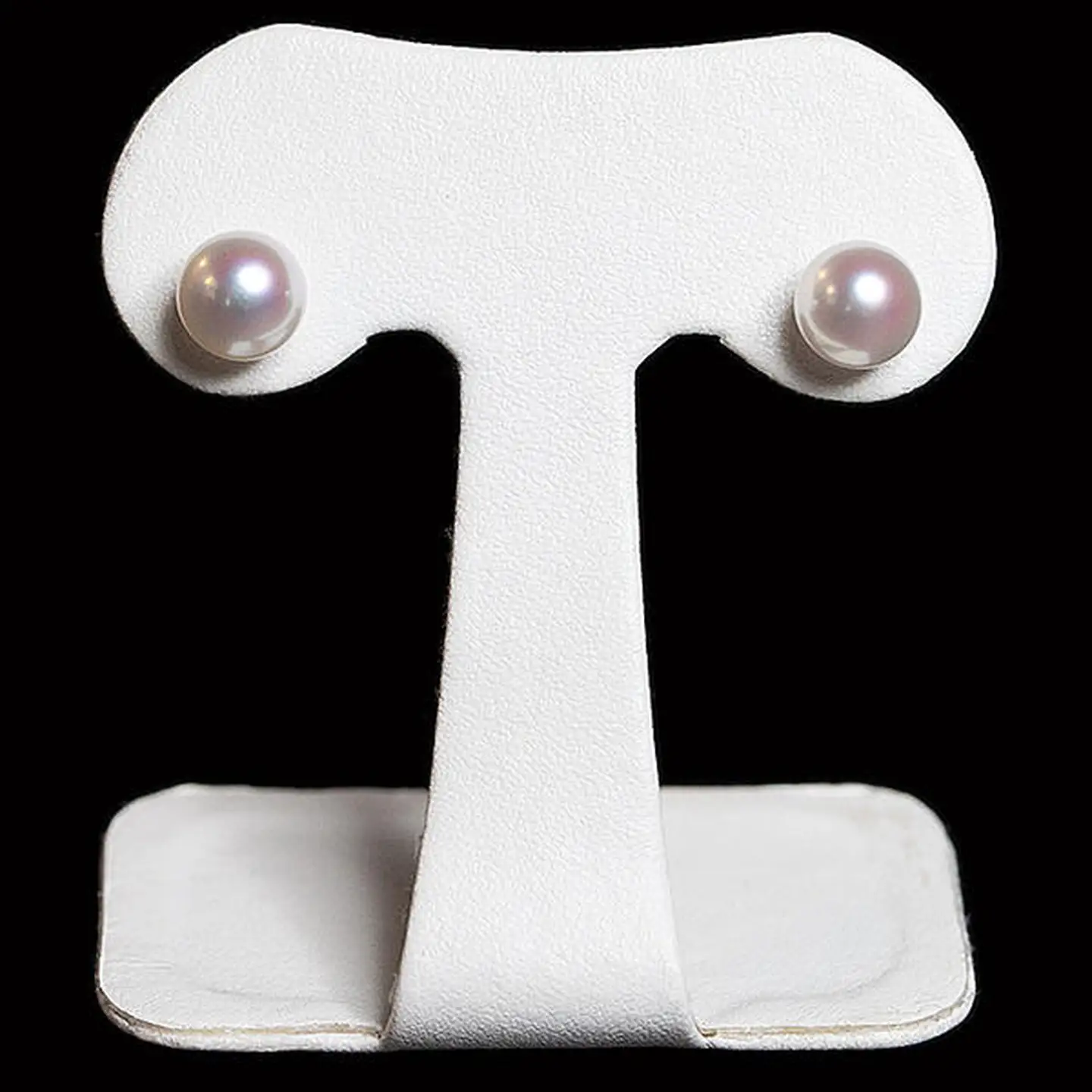 艶エレガント9mmアコヤ真珠直付けピアス：C300-031