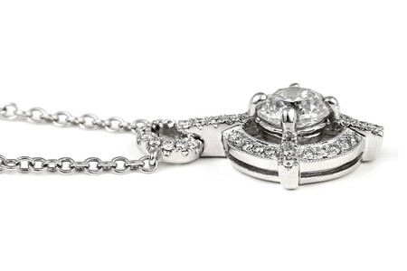 【ふるなび限定】【一点もの】ダイヤモンド（1.021ct）K18WGペンダント　R55　K05086-H　FN-Limited