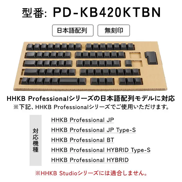 HHKB キートップセット（墨）日本語配列／無刻印 ※着日指定不可