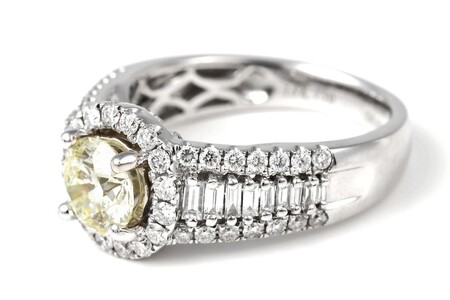 【ふるなび限定】【一点もの】ダイヤモンド（1.014ct）K18WGリング　R68　K05099-H　FN-Limited-SP