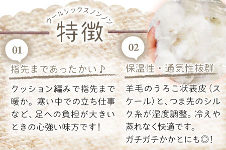 ひつじ飼いが作る ごほんゆびウールソックス Lサイズ(ベージュ)【ウール ソックス 5本指 靴下 Lサイズ ベージュ レディース メンズ 男女兼用 島根県 大田市】