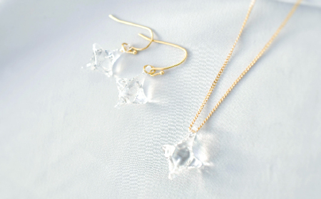 ネックレス・ピアス セット iriser Hikari ｜ ネックレス・ピアス