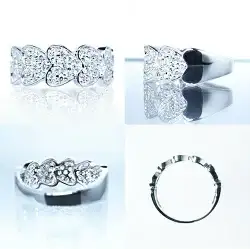 指輪 天然 ダイヤモンド 0.5ct パヴェ SIクラス Cutie Nicole【プラチナ950】r-180（KRP）N85-1410