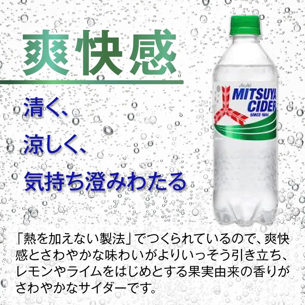 ふるさと納税　アサヒ　三ツ矢サイダー　500ml ペットボトル