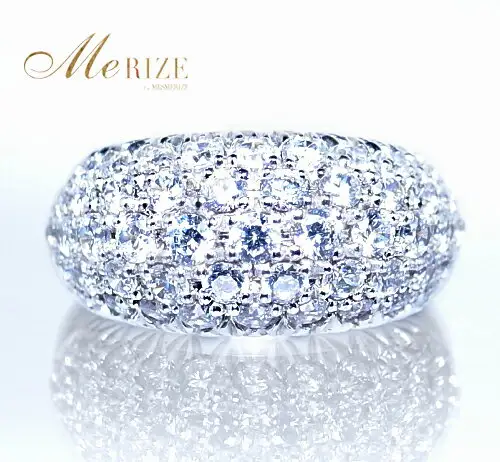 指輪 天然 ダイヤモンド 1.5ct パヴェ SIクラス Celebrity Bernadette【プラチナ950】r-176（KRP）Z163-1410