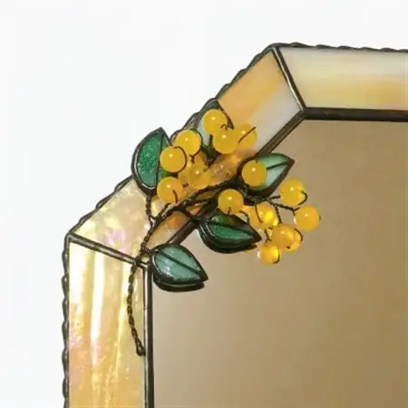 ミモザの八角形鏡【1472158】