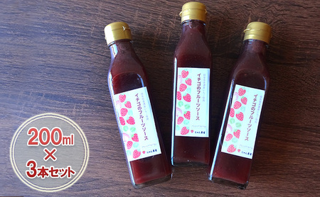 【岐阜】イチゴ香るフルーツソース3本セット 加工食品 イチゴのフルーツソース いちごソース ストロベリー 