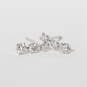 プラチナ 0.20ct グラデーションラインピアス  PT850 プラチナ ダイヤモンド ピアス ダイヤ0.10ct×2 カラット レディース 天然ダイヤモンド プラチナ850 ジュエリー アクセサリー 山梨県 甲斐市 BQ-43